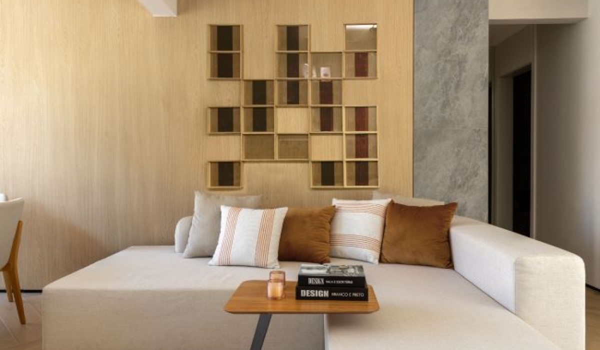 Residência Brisa: Sofisticação e funcionalidade em apartamento de 67m²