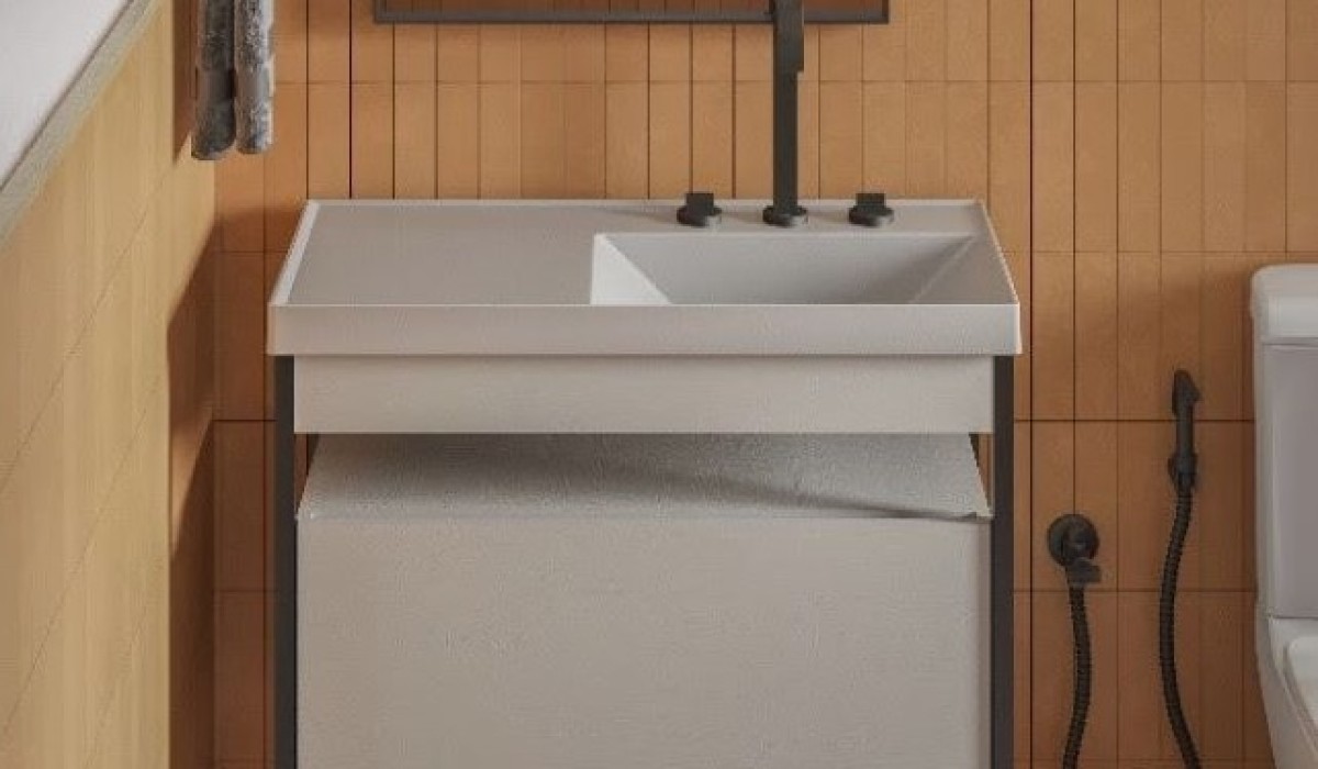 Celite investe no design arrojado e moderno com gabinetes para banheiros e lavabos