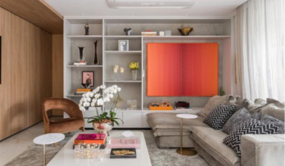 Estantes: protagonistas do décor da sala