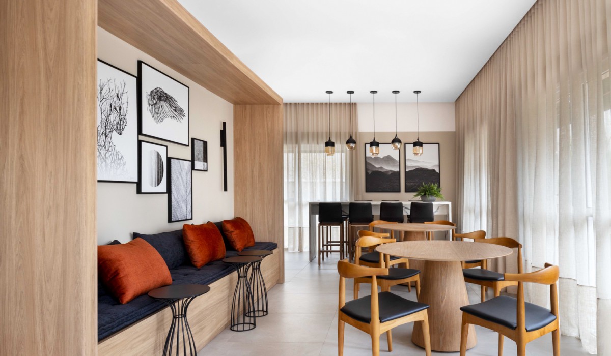 Bo.arch Studio assina o projeto das áreas comuns do Piemonte Vizione, em Curitiba