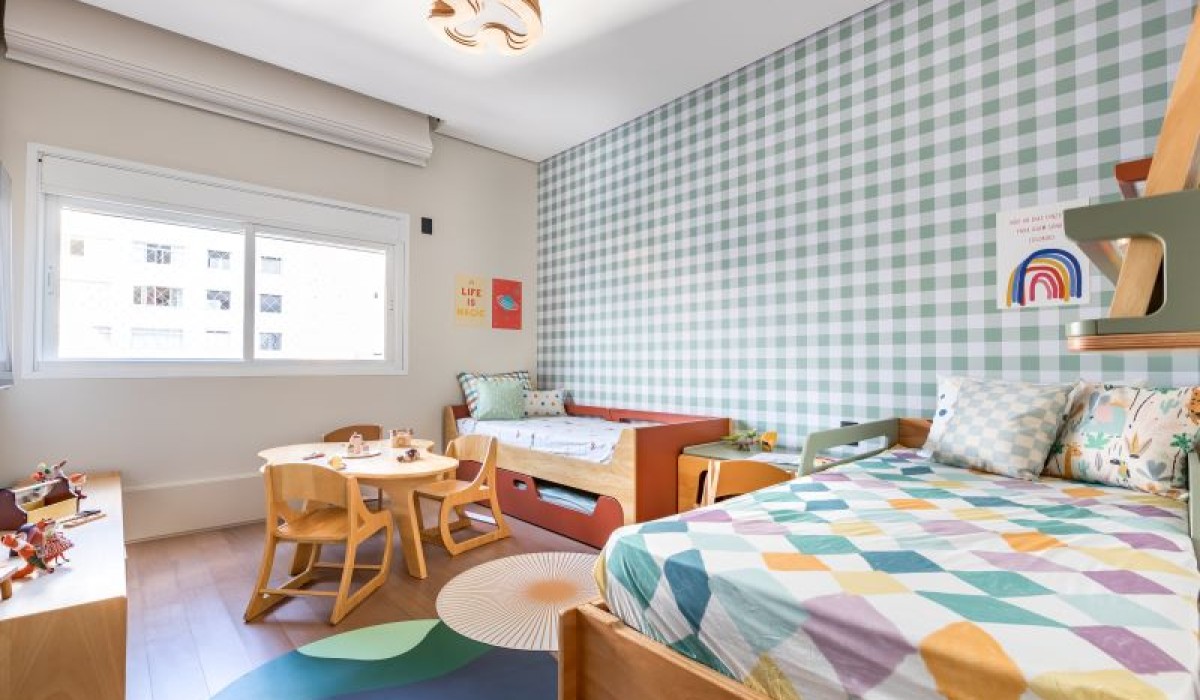 Quarto versátil e atemporal para todas as idades
