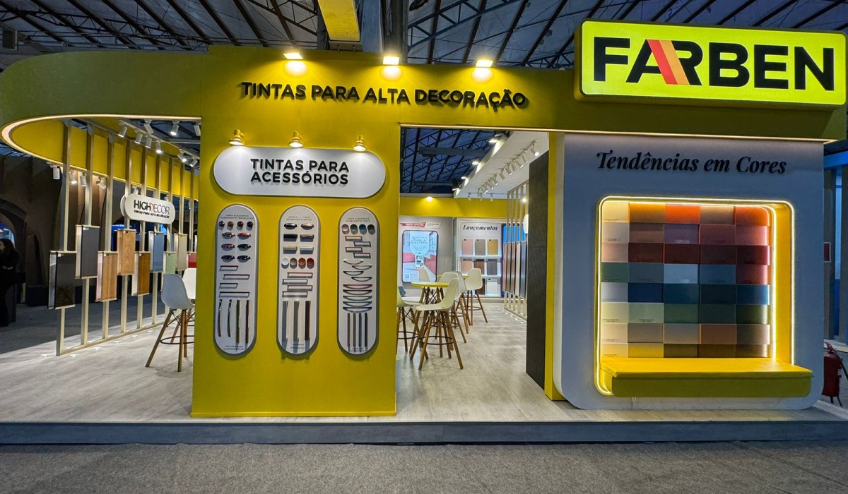 Tintas Farben apresenta novos padrões de cores e texturas para móveis na Fimma Brasil 2025