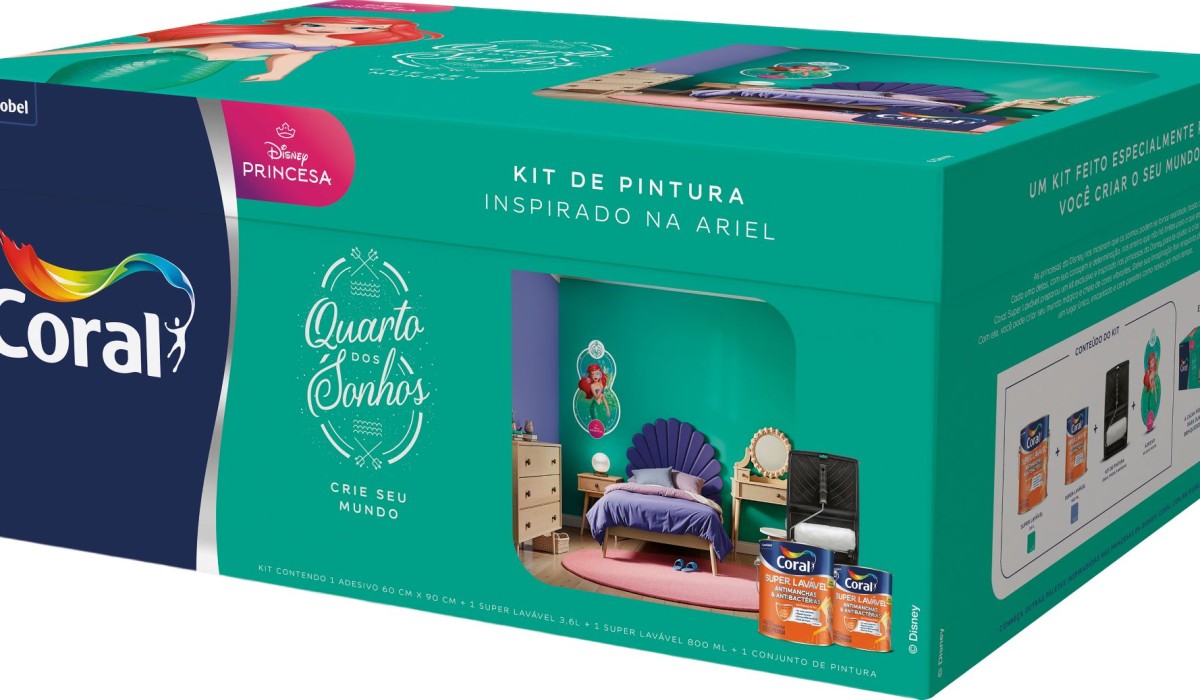 Coral lança edição limitada de kits de pintura inspirados nas princesas da Disney