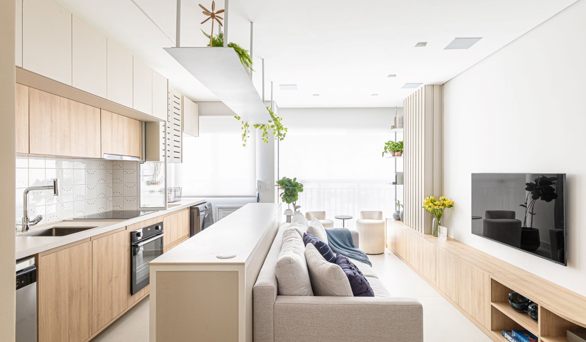 Bimá Arquitetura transforma 55m² em palco de novos começos no Apartamento Novel