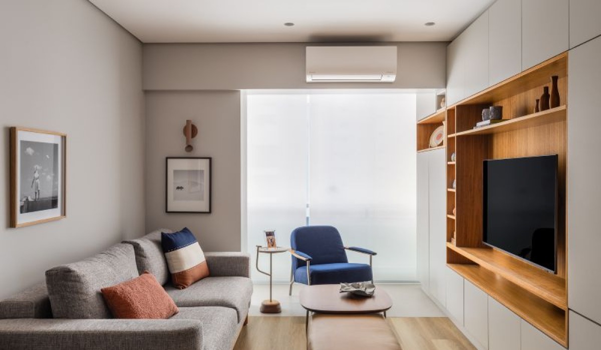 Entre o  Rio e São Paulo: Stal Arquitetura assina flat que traduz praticidade e acolhimento em 65m² na Vila Nova Conceição