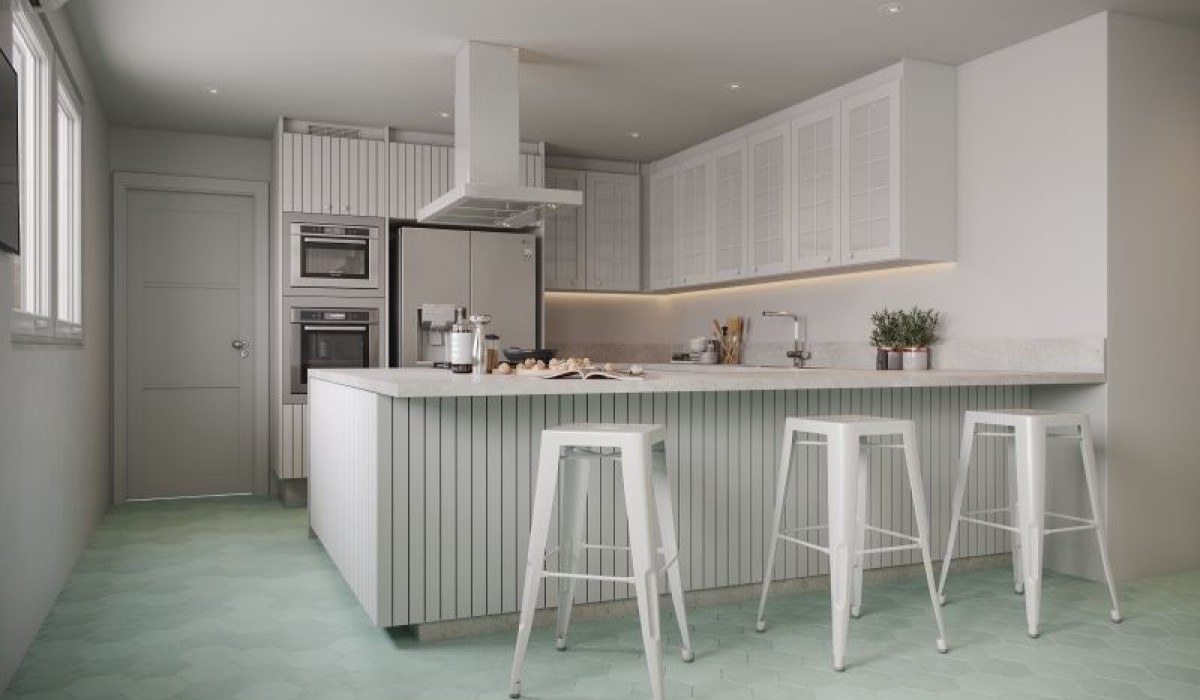 A elegância do branco: o projeto que transforma o tabu da cozinha clean em pura sofisticação