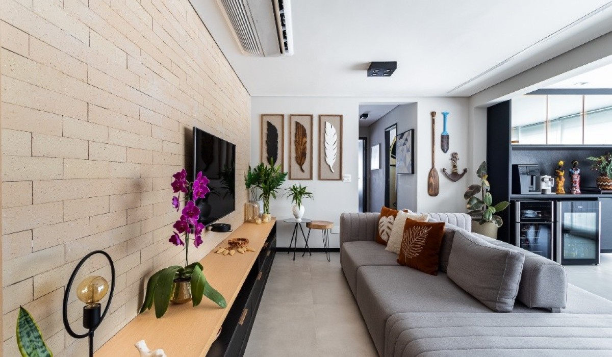 Apartamento no Morumbi une arte, identidade e  sofisticação em 90 m²