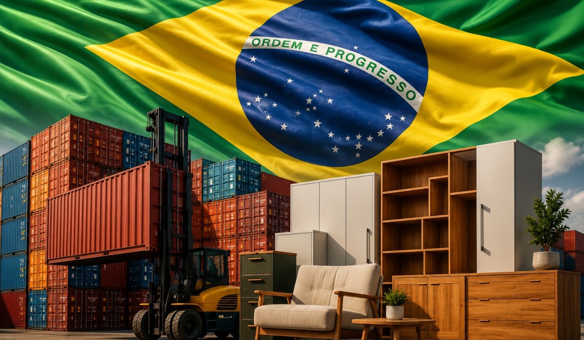 Exportações de móveis recuam, enquanto suprimentos produtivos avançam no   acumulado do ano