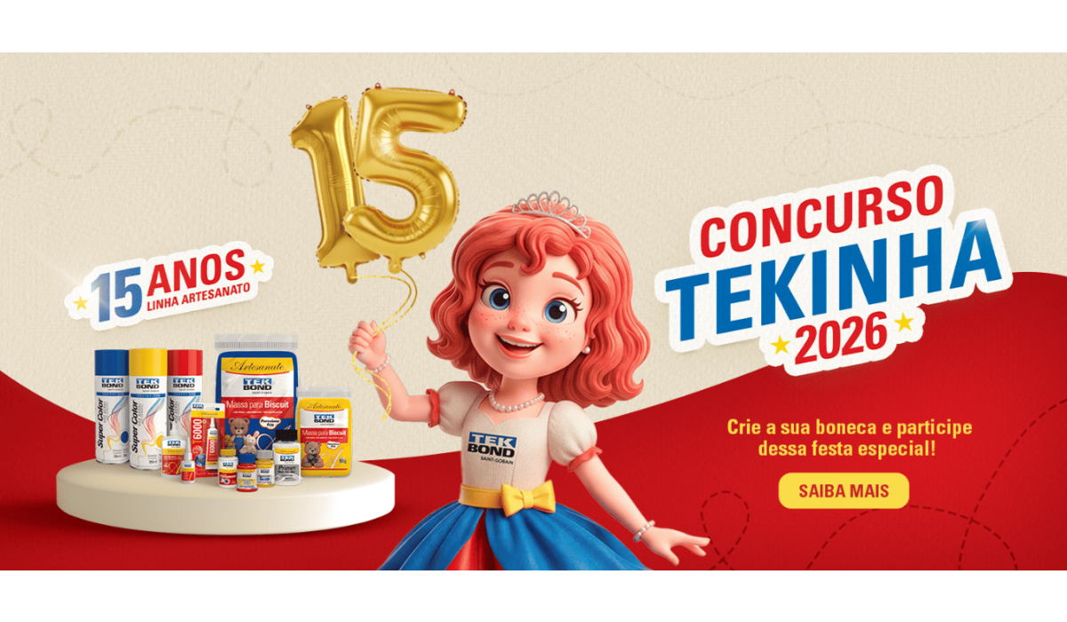 Tekbond abre inscrições para o Concurso Cultural Tekinha 2026 com premiação de até R$ 3 mil