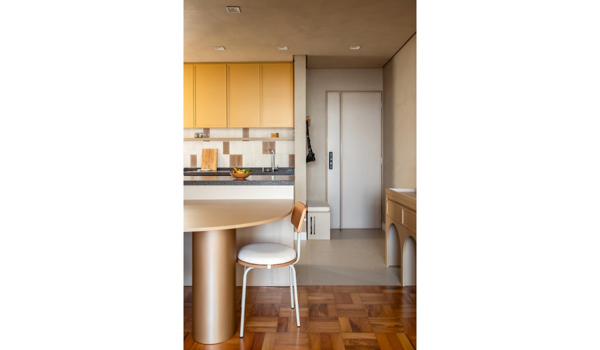Intu Arquitetura traduz identidade e ancestralidade em apartamento de 77 m² em Pinheiros, São Paulo, Brasil