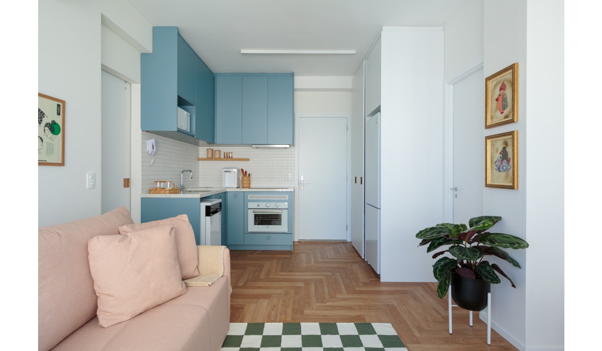Apartamento de 46 m² na Vila Madalena transforma metragem compacta em um lar cheio de personalidade e soluções inteligentes